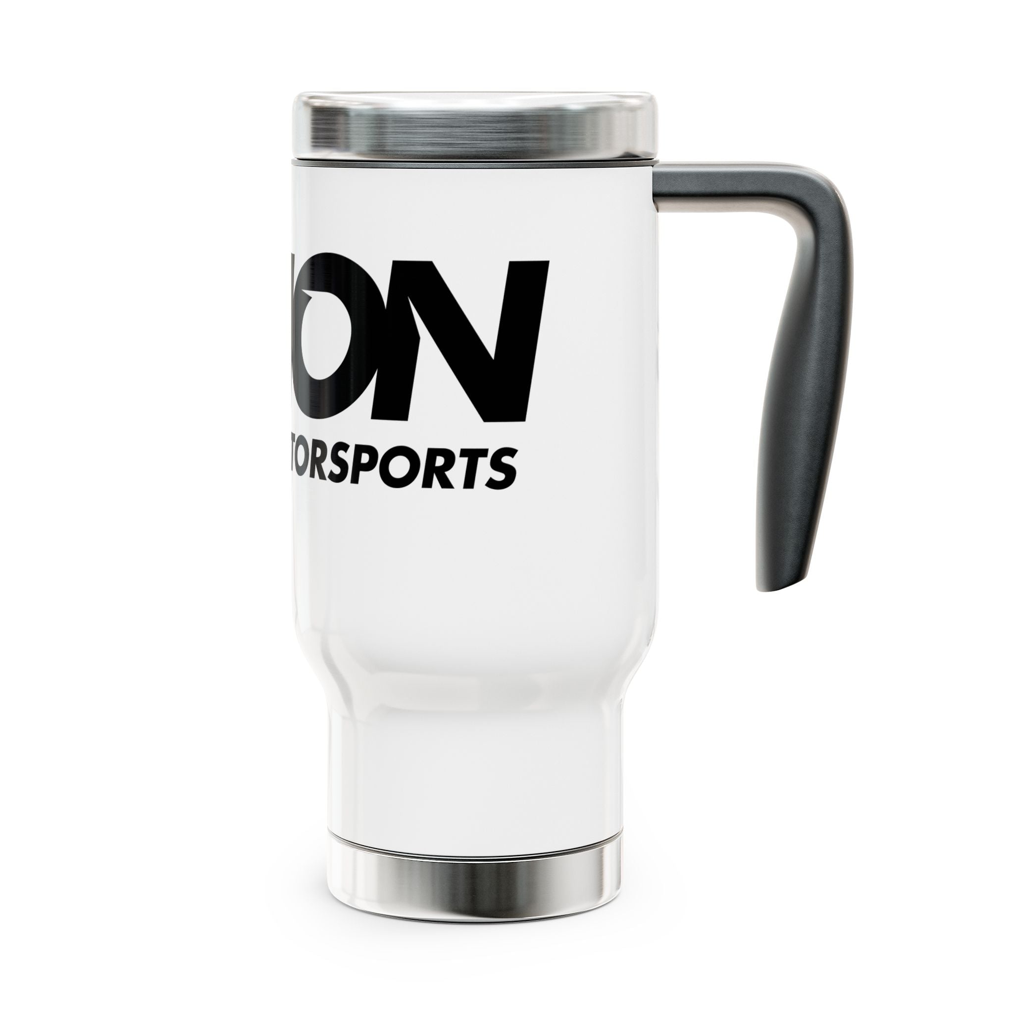 Option Logo Stainless Steel Travel Mug with Handle, 14oz
