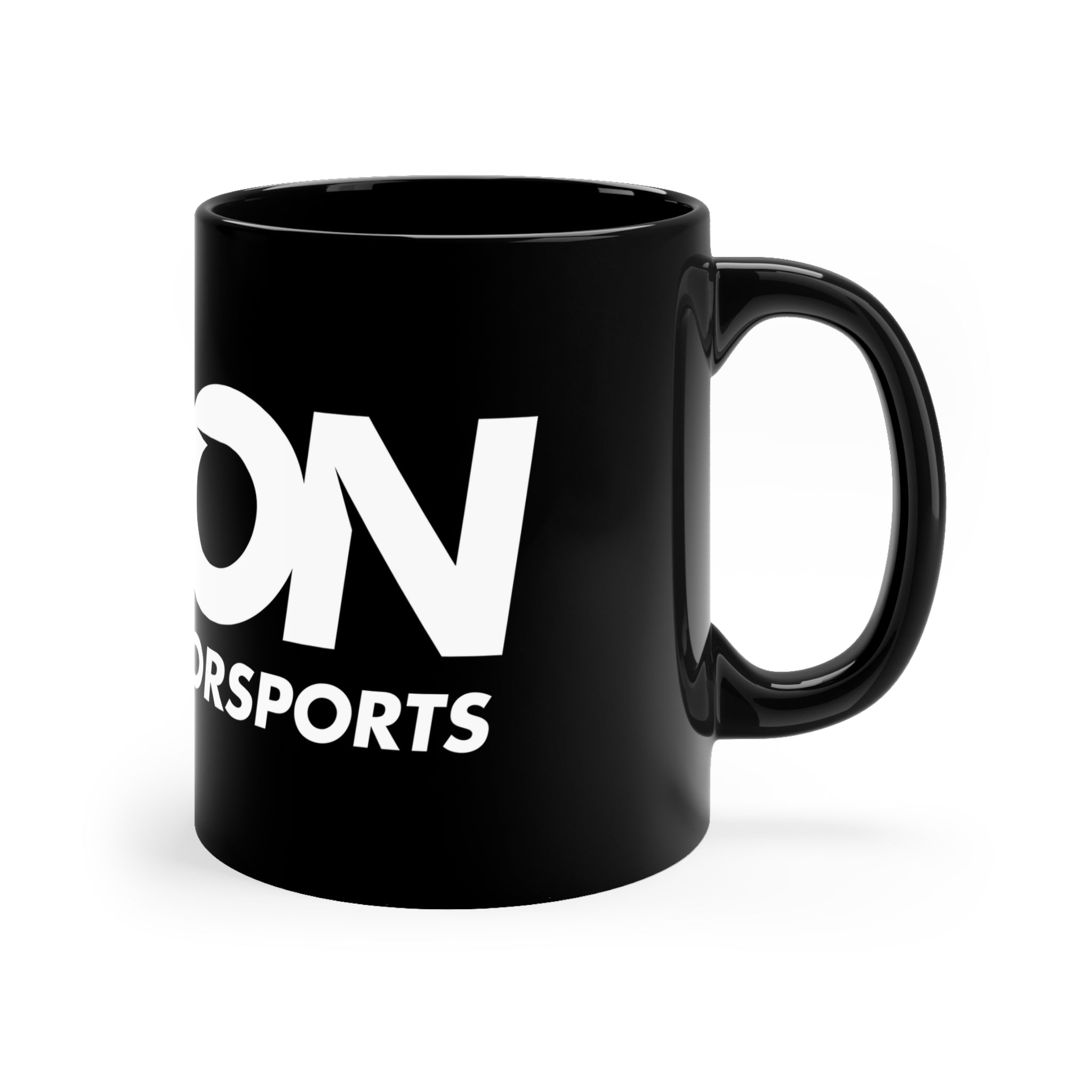 Option Logo Black Coffee Mug, 11oz