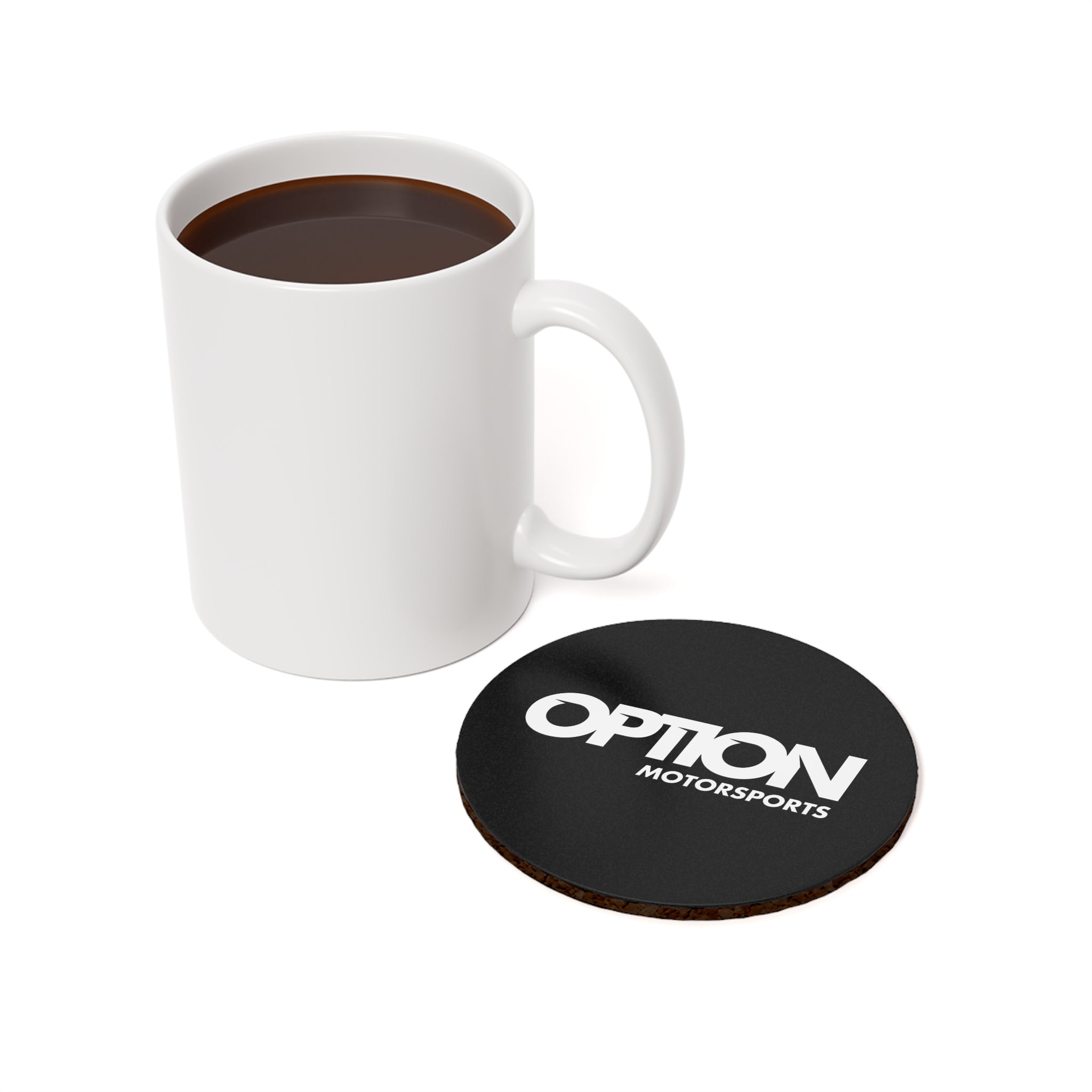 Option Logo Cork Back Coaster