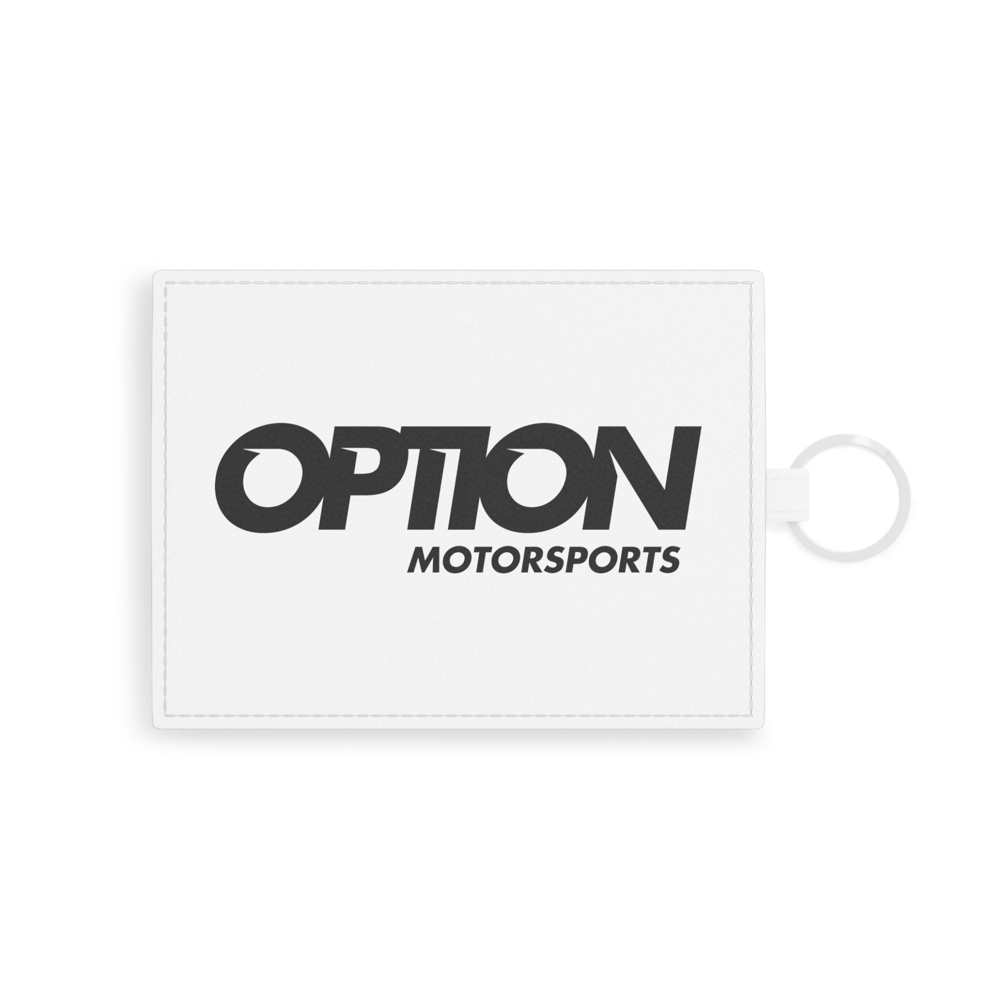 Option Logo Saffiano Leather Card Holder