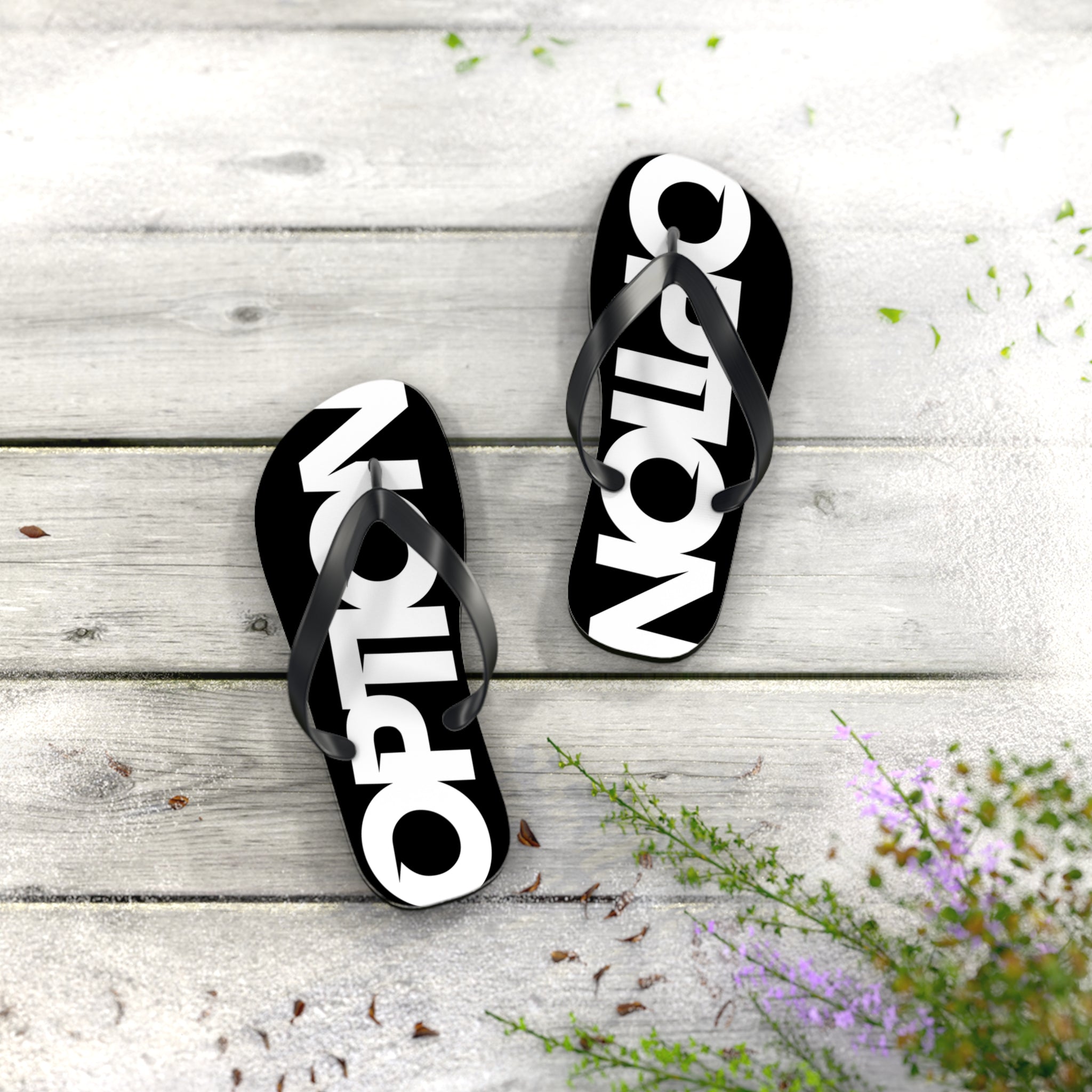 Option Logo Flip Flops