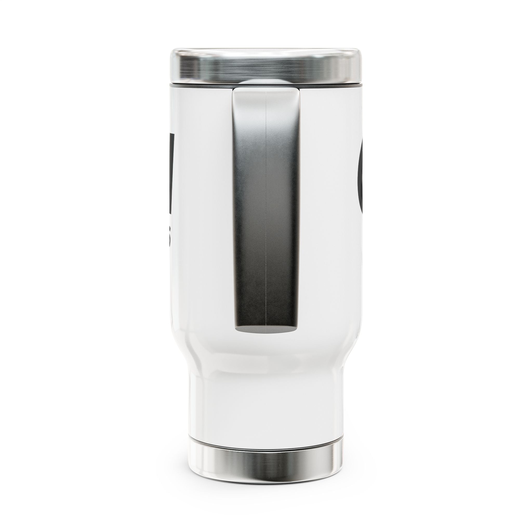 Option Logo Stainless Steel Travel Mug with Handle, 14oz