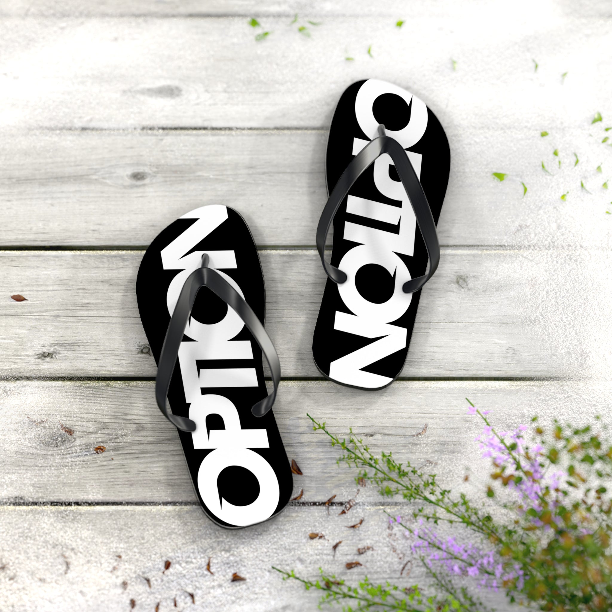 Option Logo Flip Flops
