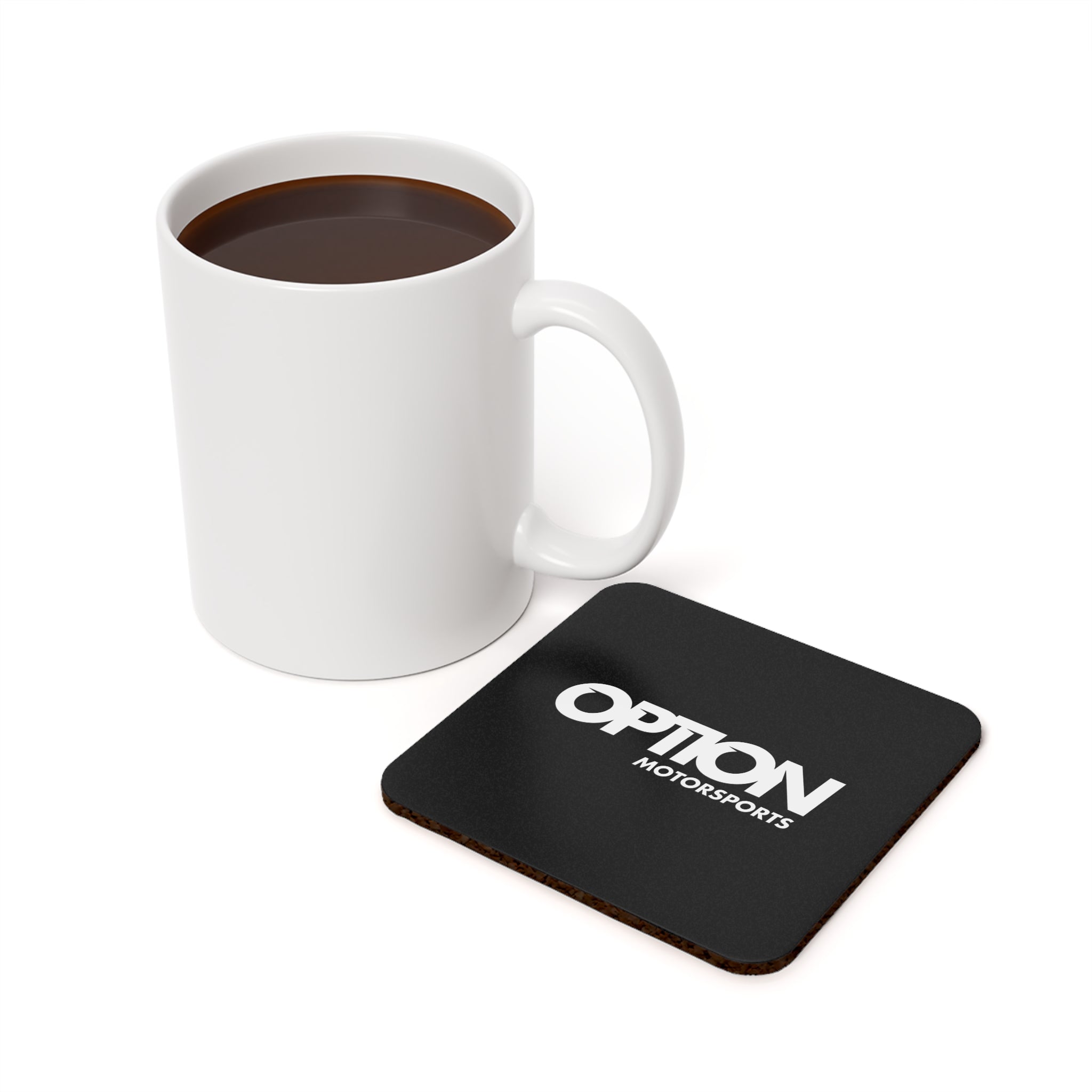 Option Logo Cork Back Coaster