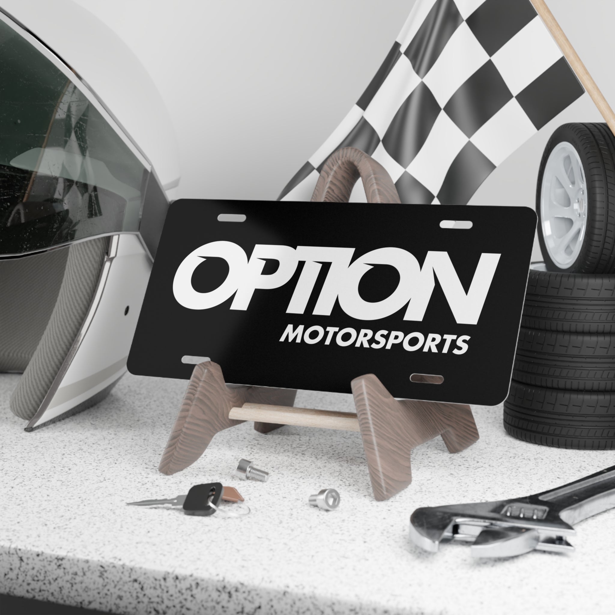 Option Logo Vanity Plate
