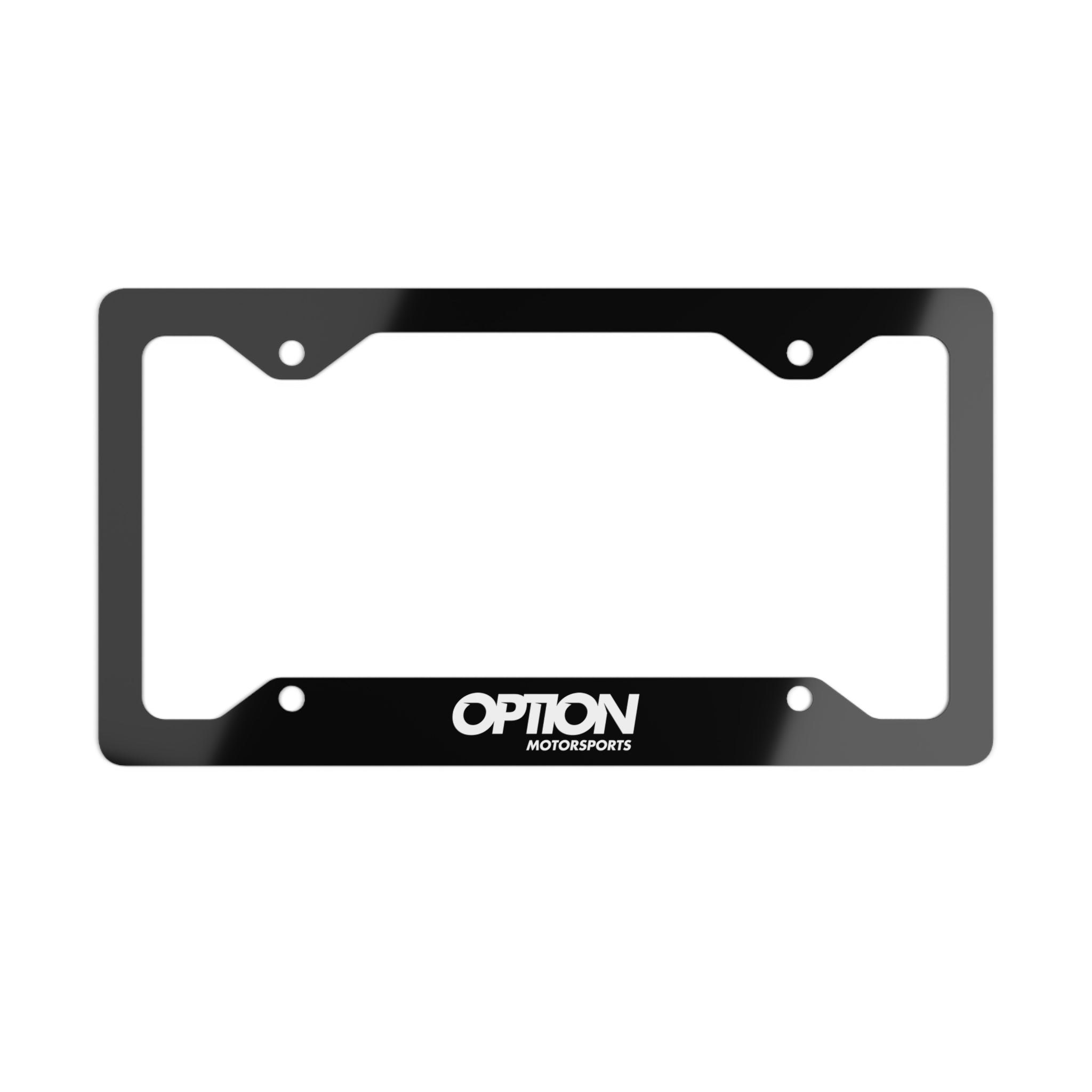 Option Logo Metal License Plate Frame