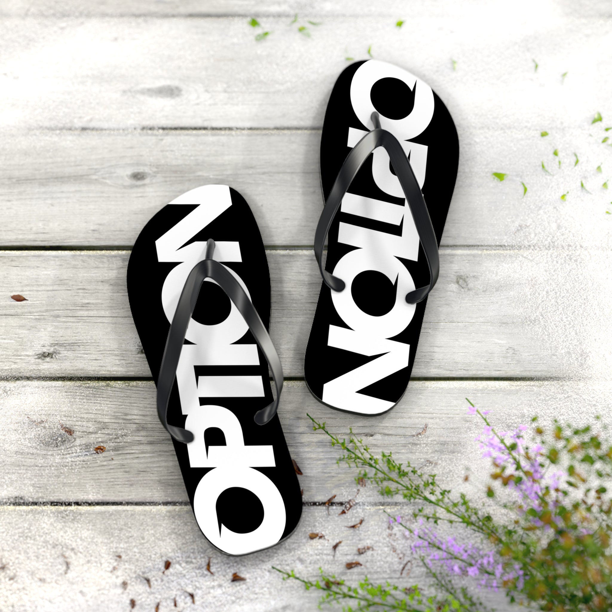 Option Logo Flip Flops