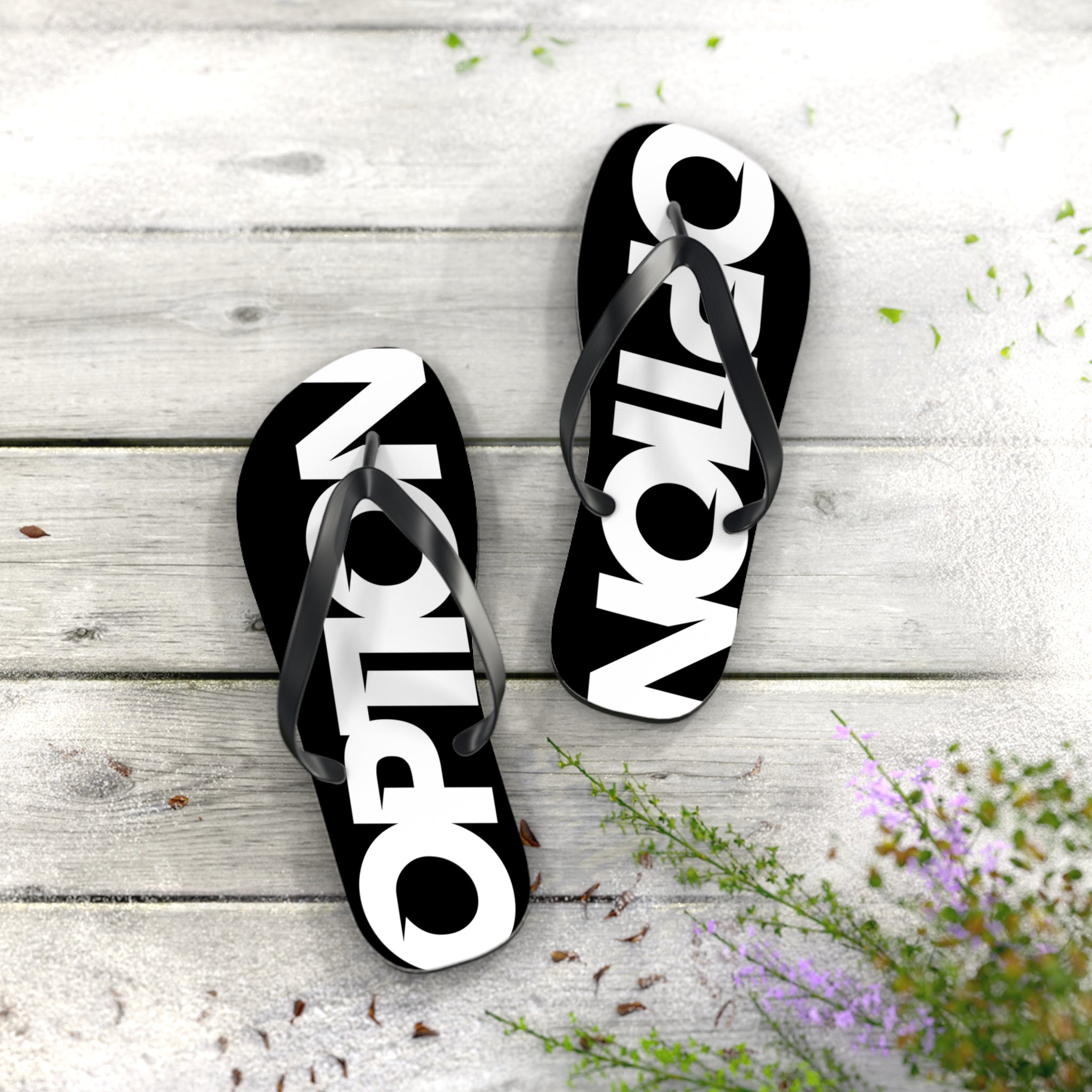 Option Logo Flip Flops