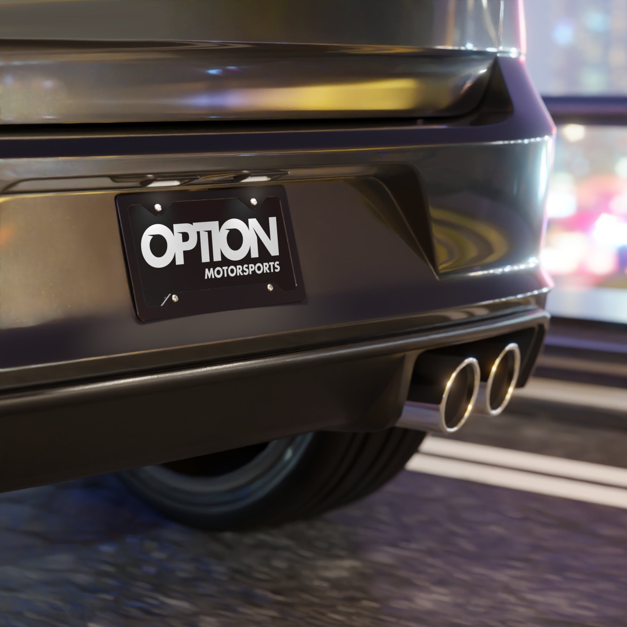 Option Logo Vanity Plate